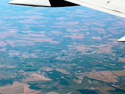 Слуцк с высоты самолёта. Фото